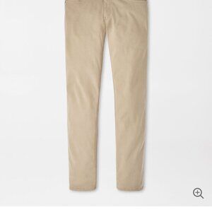 Peter Millar Signature Sateen Five Pocket Flat Front Khaki Pant Size 34